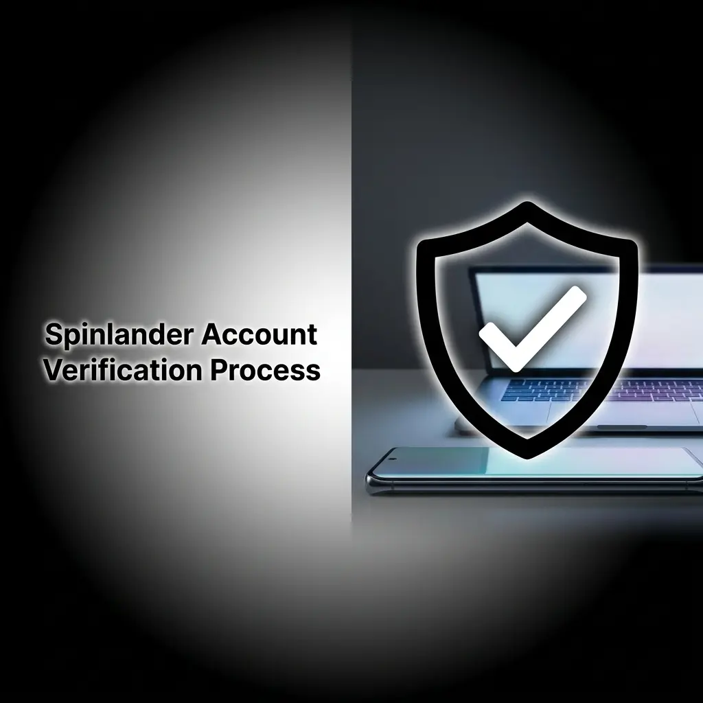Spinlander account verification steps showing ID upload, proof of address, payment method, and selfie check for Canadian players