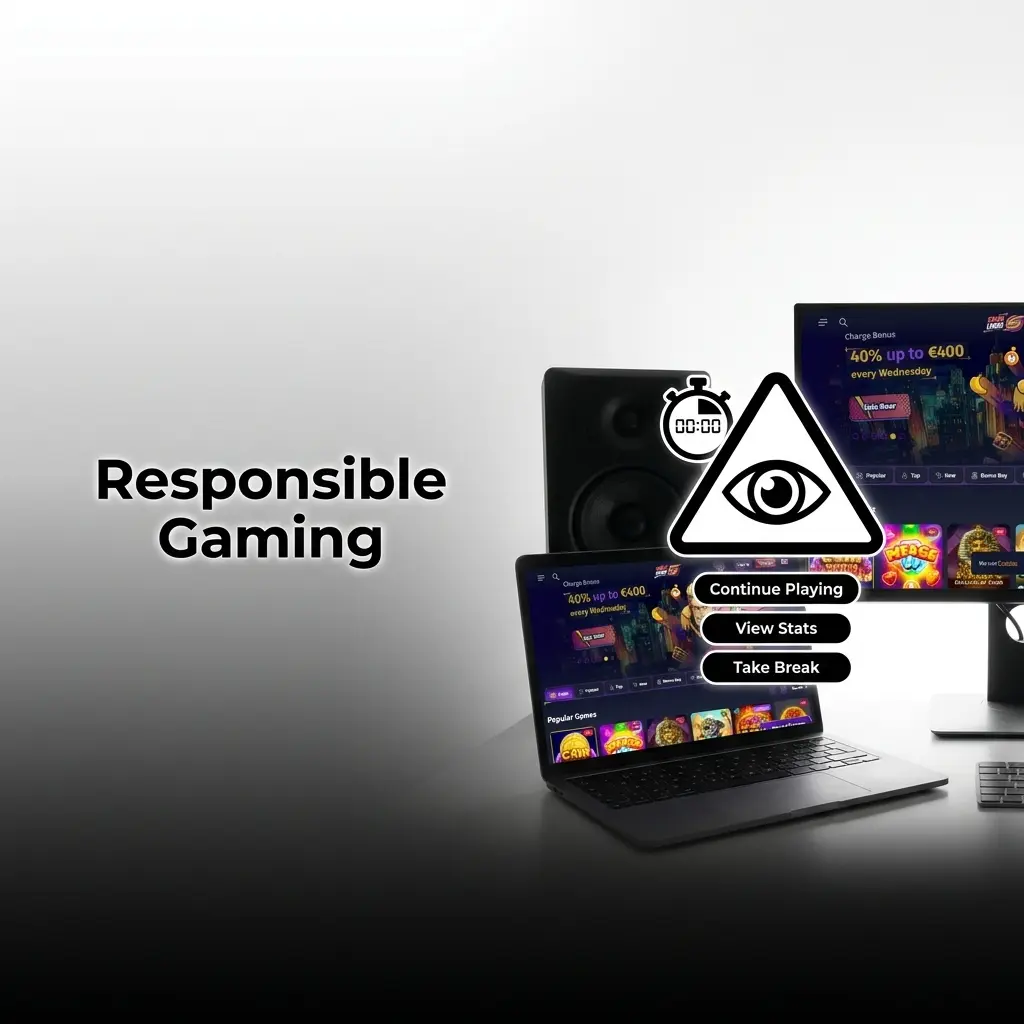 Spinlander responsible gaming tools including deposit limits, session limits, self-exclusion, and Canadian support resources